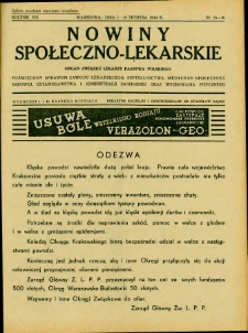 Nowiny Społeczno-Lekarskie 1934 R.8 nr 15-16