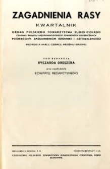 Zagadnienia Rasy 1934 R.16 t.8 nr 2