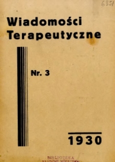 Wiadomości Terapeutyczne 1930 R.2 nr 3