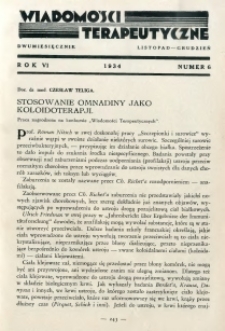 Wiadomości Terapeutyczne 1934 R.6 nr 6