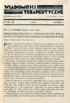 Wiadomości Terapeutyczne 1935 R.7 nr 1