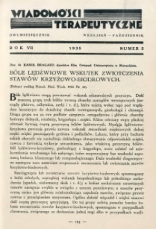 Wiadomości Terapeutyczne 1935 R.7 nr 5