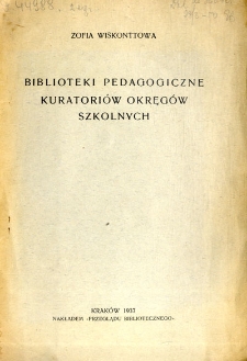 Biblioteki pedagogiczne kuratoriów okręgów szkolnych