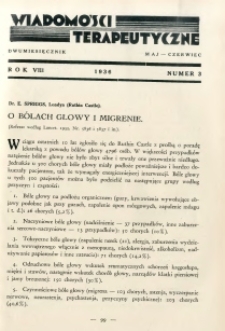 Wiadomości Terapeutyczne 1936 R.7 nr 3