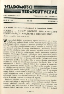 Wiadomości Terapeutyczne 1936 R.7 nr 5