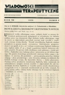 Wiadomości Terapeutyczne 1936 R.7 nr 6