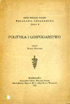 Polityka i gospodarstwo