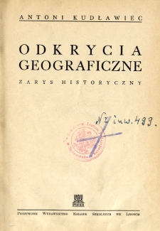 Odkrycia geograficzne : zarys historyczny