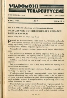 Wiadomości Terapeutyczne 1937 R.8 nr 2