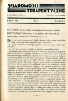 Wiadomości Terapeutyczne 1937 R.8 nr 4