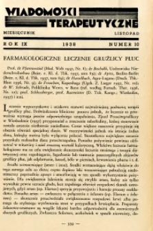 Wiadomości Terapeutyczne 1938 R.9 nr 10