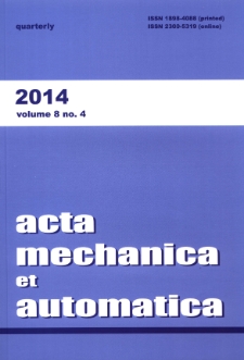 Acta Mechanica et Automatica. Vol.8, no. 4