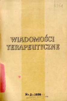 Wiadomości Terapeutyczne 1939 R.10 nr 2