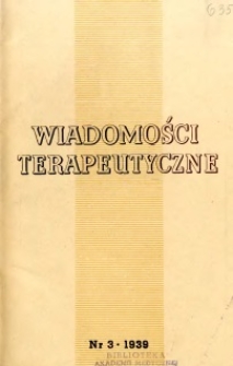 Wiadomości Terapeutyczne 1939 R.10 nr 3