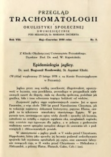 Przegląd Trachomatologii i Okulistyki Społecznej 1938 R.8 nr 3