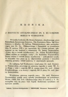 Przegląd Trachomatologii i Okulistyki Społecznej 1938 R.8 nr 4-5