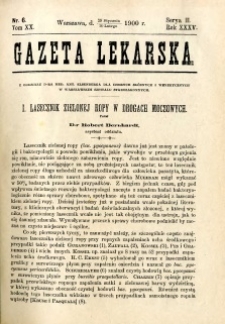Gazeta Lekarska 1900 R.35, t.20, nr 6