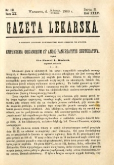 Gazeta Lekarska 1900 R.35, t.20, nr 10
