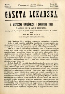 Gazeta Lekarska 1900 R.35, t.20, nr 14