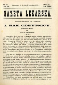 Gazeta Lekarska 1900 R.35, t.20, nr 16