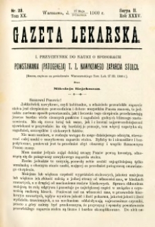 Gazeta Lekarska 1900 R.35, t.20, nr 23