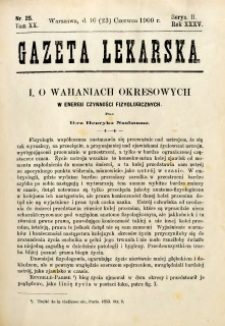 Gazeta Lekarska 1900 R.35, t.20, nr 25