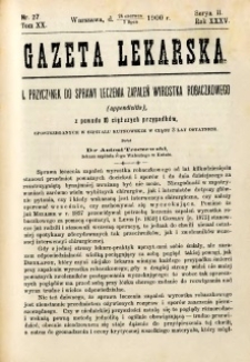Gazeta Lekarska 1900 R.35, t.20, nr 27
