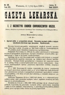 Gazeta Lekarska 1900 R.35, t.20, nr 28