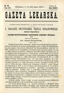 Gazeta Lekarska 1900 R.35, t.20, nr 30