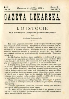 Gazeta Lekarska 1900 R.35, t.20, nr 31