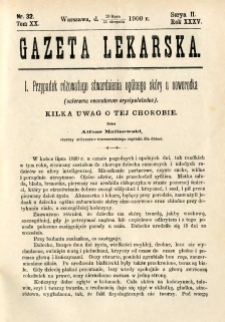 Gazeta Lekarska 1900 R.35, t.20, nr 32