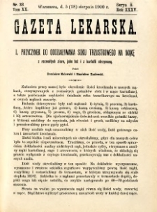 Gazeta Lekarska 1900 R.35, t.20, nr 33