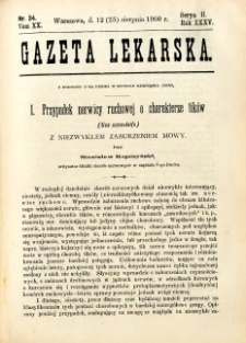 Gazeta Lekarska 1900 R.35, t.20, nr 34