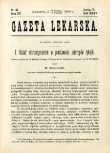 Gazeta Lekarska 1900 R.35, t.20, nr 36