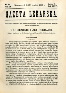 Gazeta Lekarska 1900 R.35, t.20, nr 38
