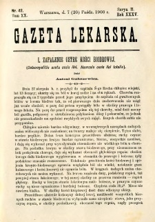 Gazeta Lekarska 1900 R.35, t.20, nr 42