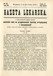 Gazeta Lekarska 1900 R.35, t.20, nr 43