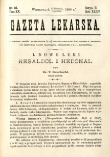 Gazeta Lekarska 1900 R.35, t.20, nr 48