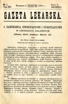 Gazeta Lekarska 1901 R.36, t.21, nr 1