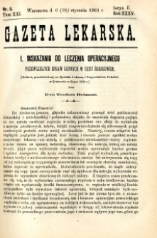 Gazeta Lekarska 1901 R.36, t.21, nr 3