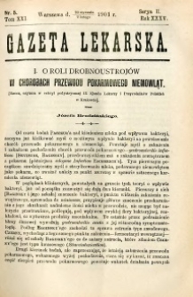 Gazeta Lekarska 1901 R.36, t.21, nr 5