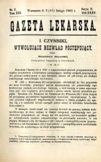 Gazeta Lekarska 1901 R.36, t.21, nr 7