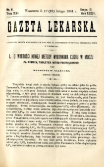 Gazeta Lekarska 1901 R.36, t.21, nr 8