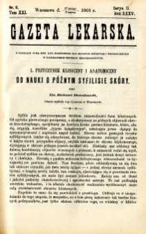 Gazeta Lekarska 1901 R.36, t.21, nr 9