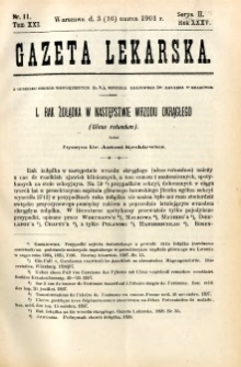 Gazeta Lekarska 1901 R.36, t.21, nr 11