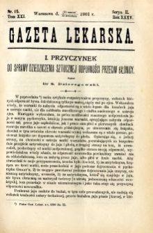 Gazeta Lekarska 1901 R.36, t.21, nr 15