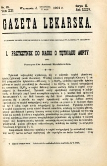 Gazeta Lekarska 1901 R.36, t.21, nr 19
