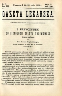 Gazeta Lekarska 1901 R.36, t.21, nr 21