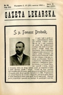Gazeta Lekarska 1901 R.36, t.21, nr 26