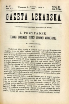 Gazeta Lekarska 1901 R.36, t.21, nr 27